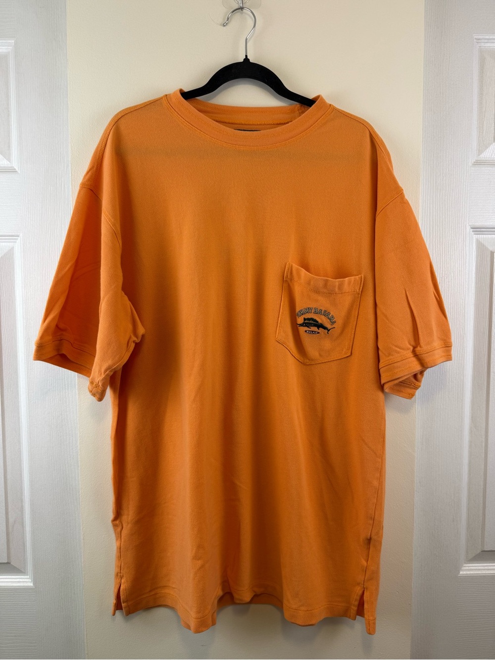 Vintage 90s Tommy Bahama Relax Pocket T-Shirt Large Orange